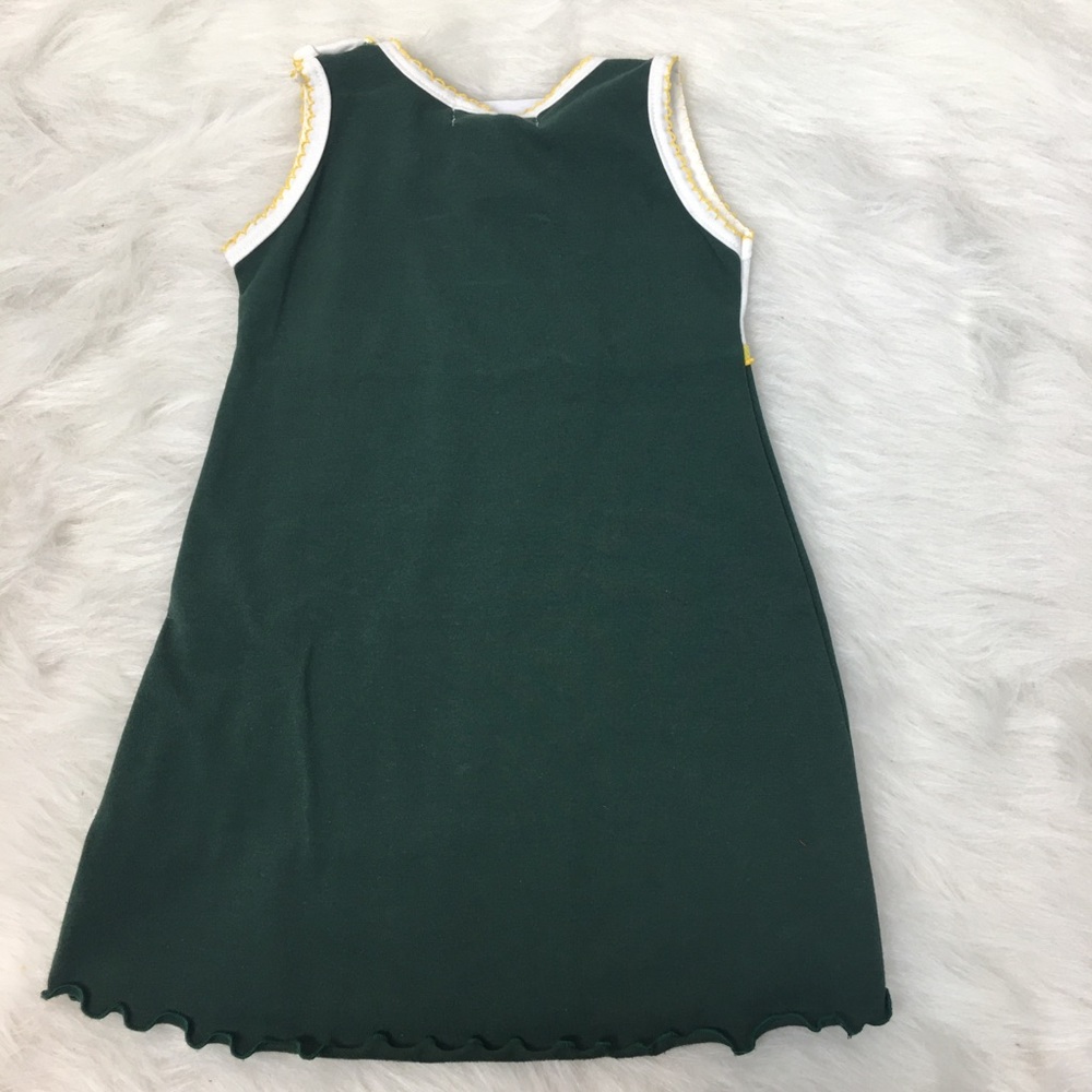 Green Oregon Ducks Little Girls Short Sleeve Dress - Picture 3 of 6